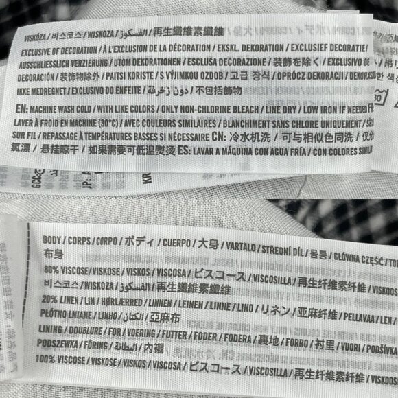 Abercrombie & Fitch Black and White Checkered Midi Dress - Picture 16 of 16